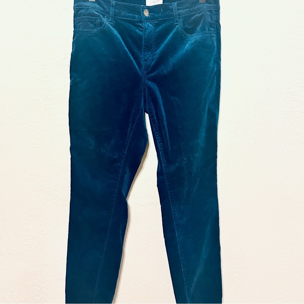 LOFT Teal Skinny size 8 Petite Women's Jeans EUC